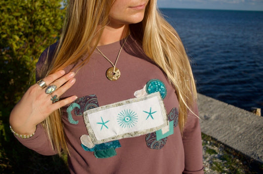 Sea star and sunshine sweatshirt SM/MD